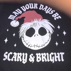 Jack Skellington Christmas Shirt May Your Days Be Scary & Bright Youth Sz 2XL 18